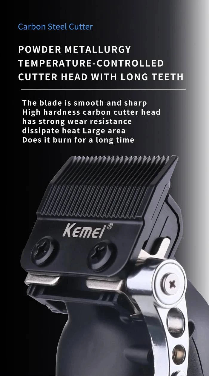 Kemei KM-2296 - Salon-Grade Electric Razor - Diagonal Arrow