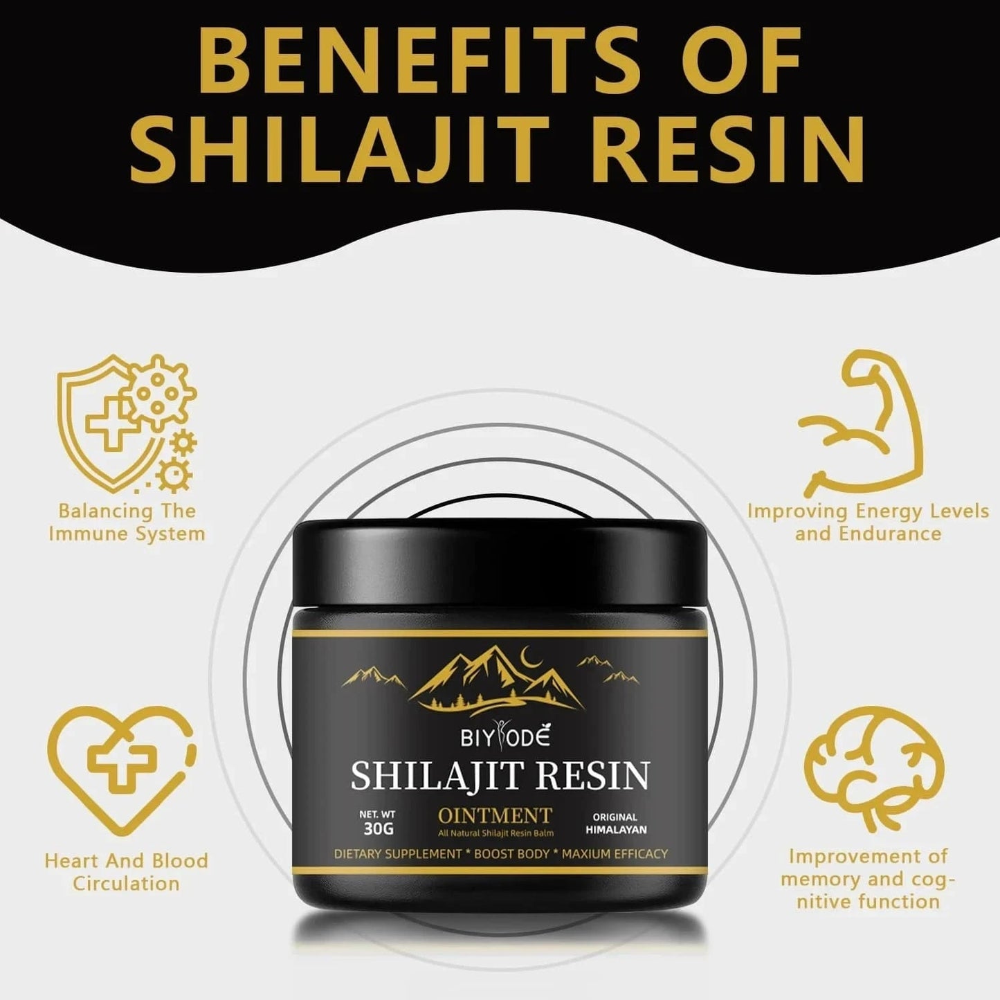 100% Pure Himalayan Shilajit - Diagonal Arrow