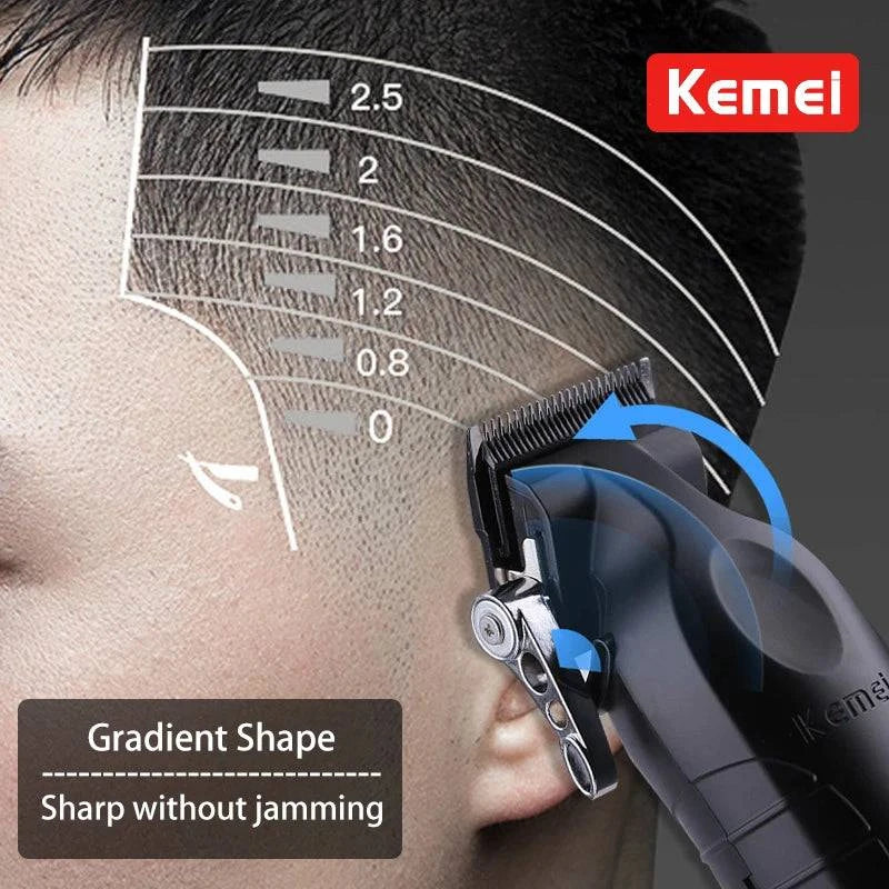 Kemei KM-2296 - Salon-Grade Electric Razor - Diagonal Arrow