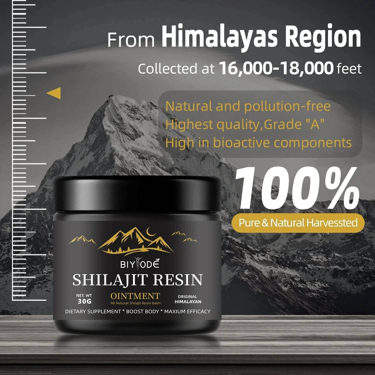 100% Pure Himalayan Shilajit - Diagonal Arrow